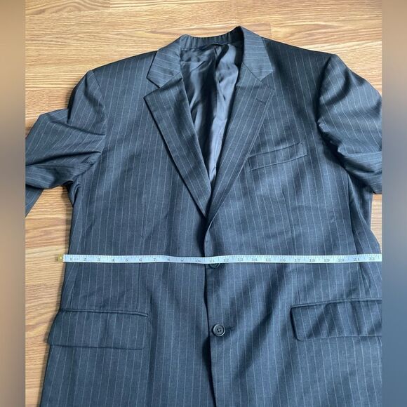 Brooks Brothers 100% Wool Pin Stripe Mens Blazer Sz 44 Made in USA - Picture 8 of 16